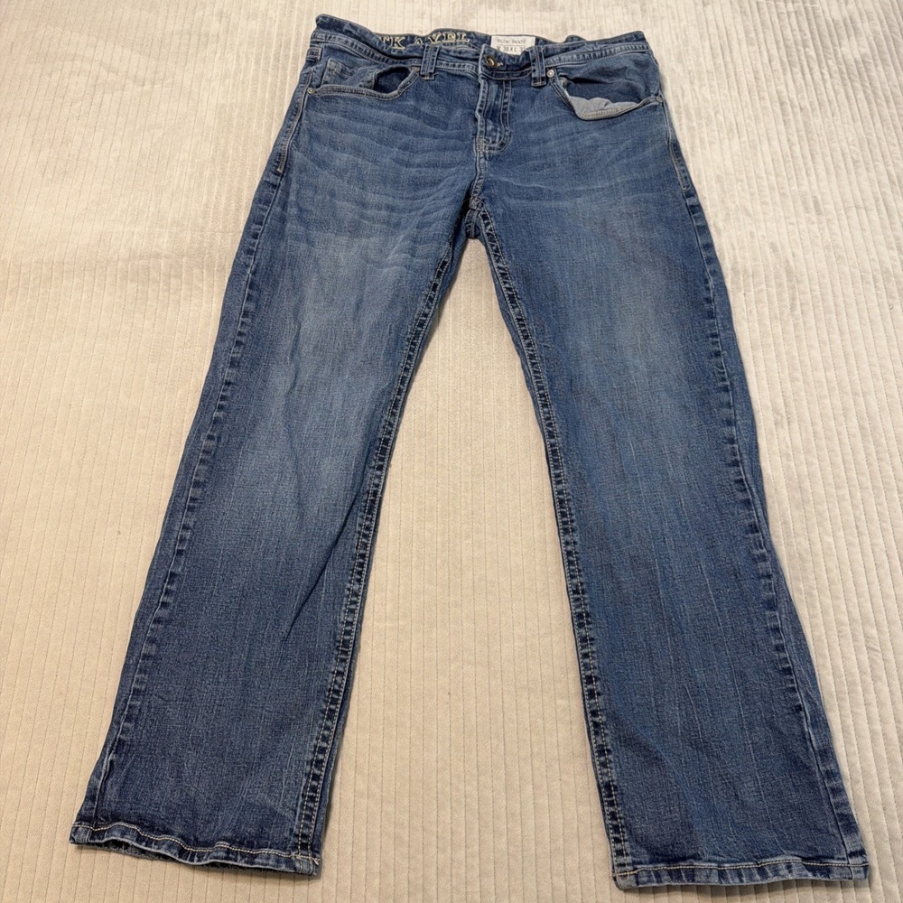TK Axel Slim Boot Jeans Men's 36x31 Medium Wash Stretch Denim Western